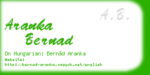aranka bernad business card